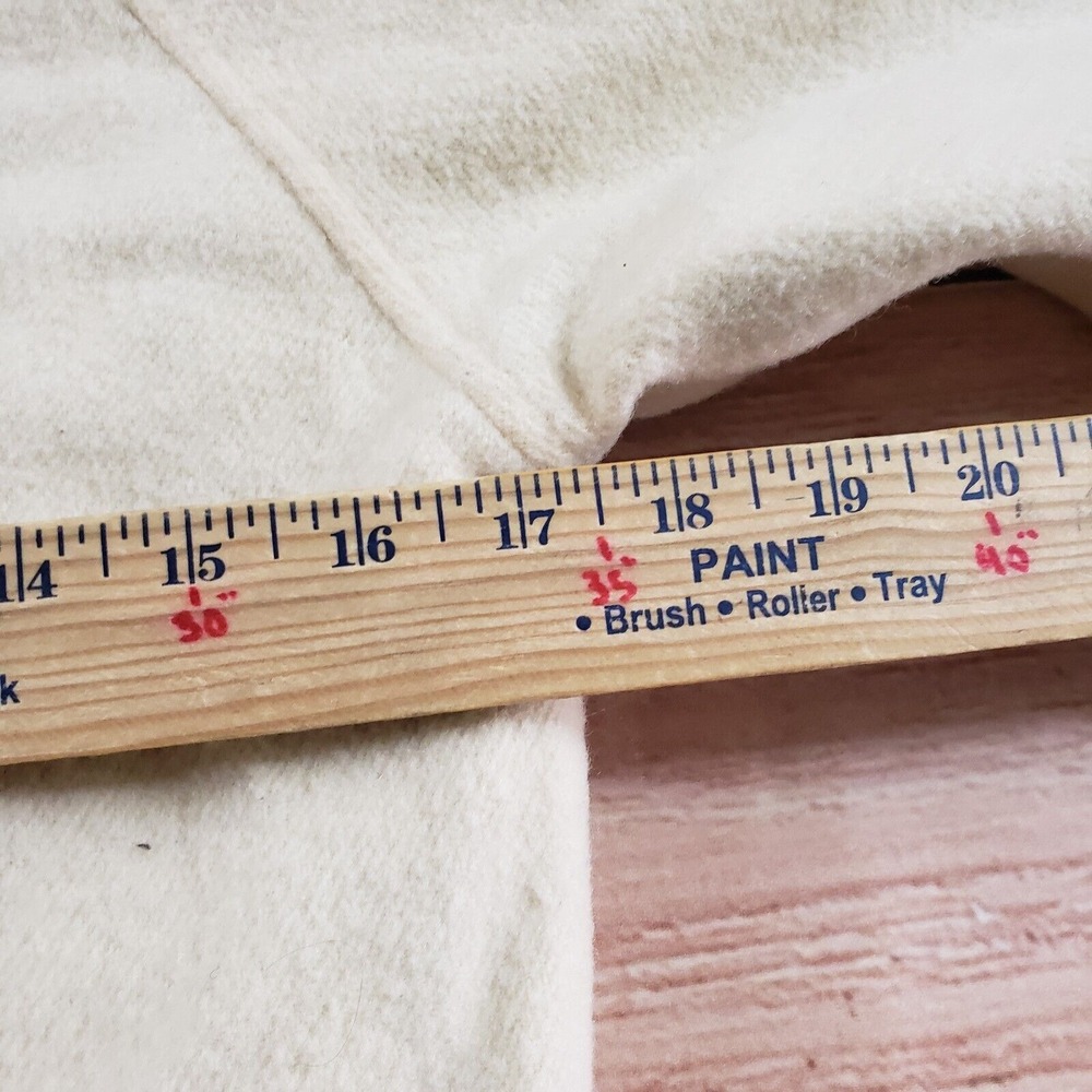 VINTAGE Woolrich Sweater‎ Youth Medium Off White Blue Zip Outdoor Fleece Boys * - Picture 7 of 10